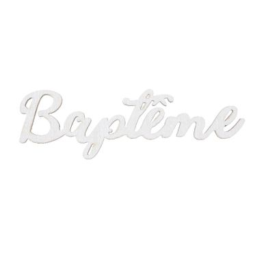 10 décorations de table baptême blanc 