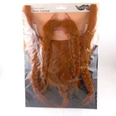 Set barbe et moustache "Viking" - Roux