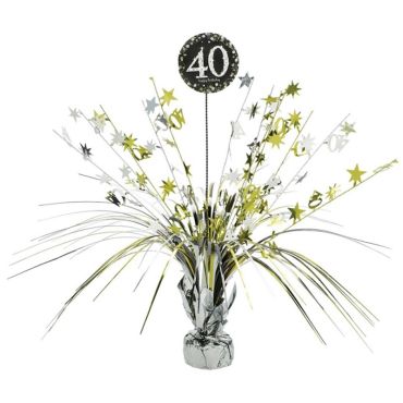 Centre de Table Palmier 40 Ans - Argent / Or