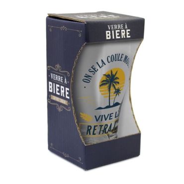 Un splendide verre à bière à offrir pour le départ à la retraite d'un proche | jourdefete.com