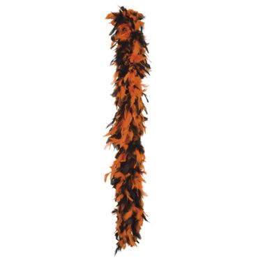 Boa Plumes Orange et Noir