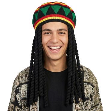 Bonnet de rasta avec dreadlocks pour adulte | jourdefete.com