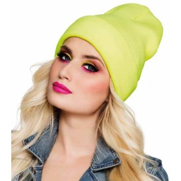 Bonnet Jaune Fluo Adulte Bonnet Jaune Fluo Adulte