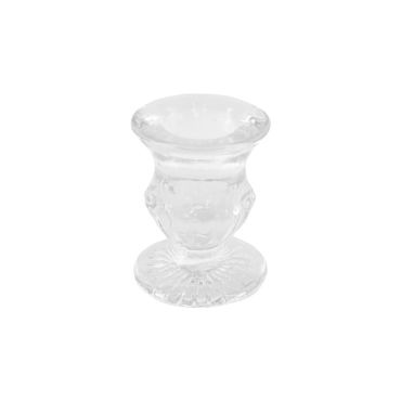 bougeoir en verre flambeau antique - 5 x 6.3 cm