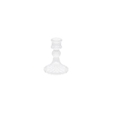  bougeoir en verre transparent - 8CM X 10.5CM 