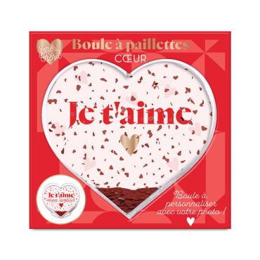 Une boule à paillettes en forme de cœur pour la Saint-Valentin pour un joli cadeau | jourdefete.com