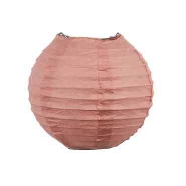 Lanterne Papier Ronde Rose Poudré - Diamètre 20 cm