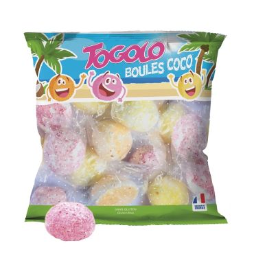 Boules Coco TOGOLO 150g, bonbons à la noix de coco gourmands | jourdefete.com