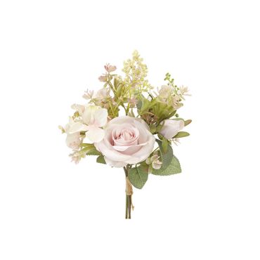 Bouquet de roses, boutons de roses et hortensia artificiel, décoration élégante | jourdefete.com