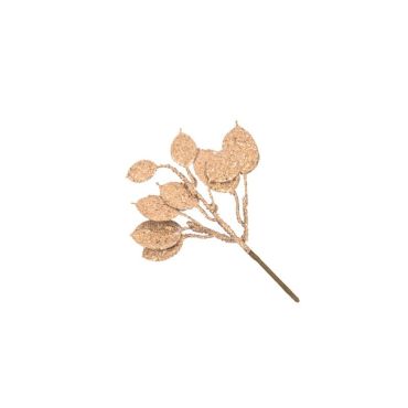 branche de feuilles de monnaie du pape paillettes rose gold ou or | jourdefete.com