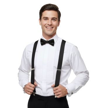 Bretelles noires élastiques unisexes pour déguisement ou fête | jourdefete.com Bretelles noires élastiques unisexes pour déguisement ou fête | jourdefete.com