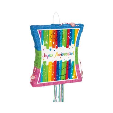 pinata joyeux anniversaire multicolore pinata joyeux anniversaire multicolore