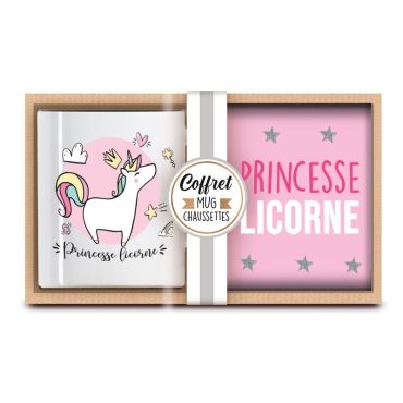 coffret cadeau mug et chaussette licorne | jourdefete.com