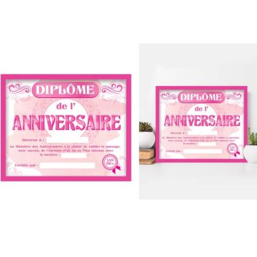 diplome-anniversaire-cadre-femme | jourdefete.com