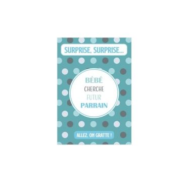 carte à gratter modèle au choix future marraine ou futur parrain | jourdefete.com