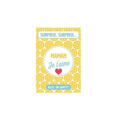 carte à gratter simple modèle au choix maman ou papa je t'aime | jourdefete.com