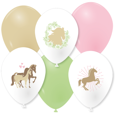  Ballons thème cheval et équitation avec illustrations poétiques | jourdefete.com