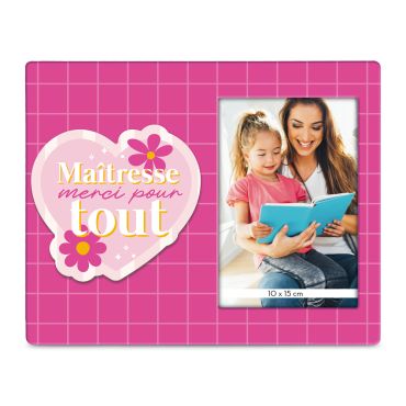 Cadre photo souvenir remerciement maîtresse pour photo 10x15 cm | jourdefete.com