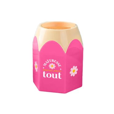 Pot à crayons original en forme de crayon taillé avec messages de remerciement pour la fin de l'année scolaire | jourdefete.com
