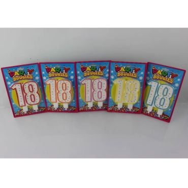 Bougie d'Anniversaire Géante 18 - Divers Coloris