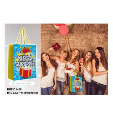 Pochette Cadeau "Méga Surprise" - Grand Modèle