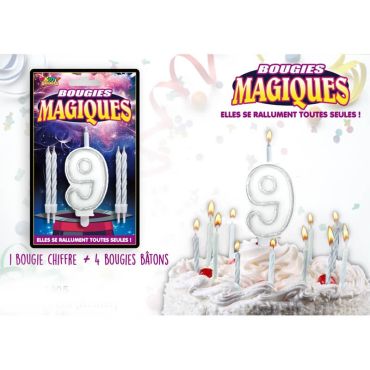 Bougies magiques – Chiffre 9