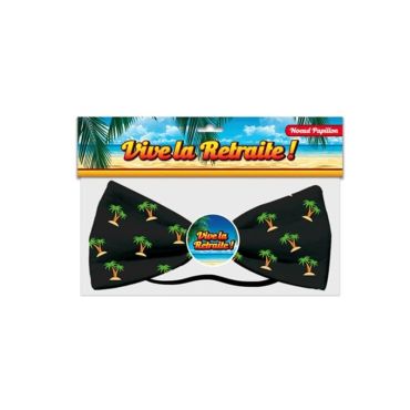 Noeud Papillon Géant Adulte "Vive la retraite" - Noir