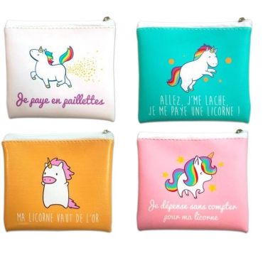 Porte-Monnaie Licorne - Modèle au choix