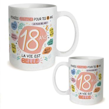 Un mug à offrir à votre proche fêtant son 18ème anniversaire | jourdefete.com Un mug à offrir à votre proche fêtant son 18ème anniversaire | jourdefete.com