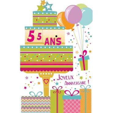 Carte d'Anniversaire Découp'âge avec enveloppe - Disque Age 