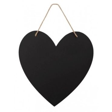 Lot de 3 ardoises en carton coeurs de 30 cm | jourdefete.com