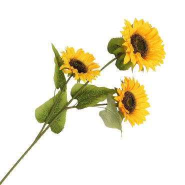 Branche décorative artificielle de tournesols pour mariage champêtre et décoration estivale | jourdefete.com