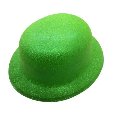 Chapeau Melon Pailleté - Vert Fluo