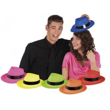 Chapeau de Gangster en Plastique - Coloris au Choix