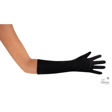 Gants longs noirs Charleston 40 cm pour tenue rétro élégante | jourdefete.com