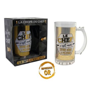 Chope à bière le chef c'est moi, savoir gérer la pression !