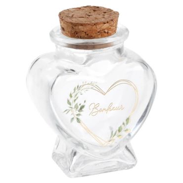Pot en verre en forme de cœur - Ô Bonheur | jourdefete.com