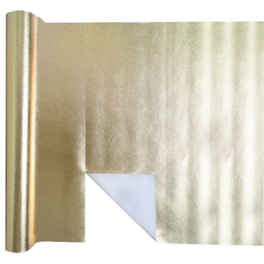 Chemin de table métallisé doré pour événements élégants | jourdefete.com