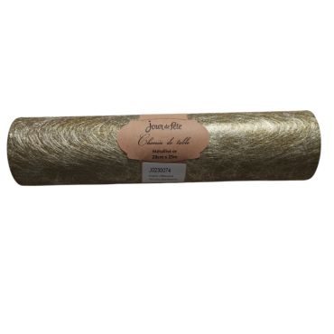Chemin de table or métallisé pour décoration de fête élégante 28 cm x 25 m | jourdefete.com