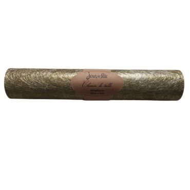 Chemin de table métallisé or 28 cm x 10 m pour décoration élégante de fête | jourdefete.com