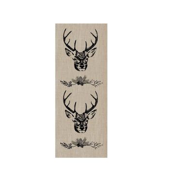 Chemin de Table en Toile Cerf Noir Chemin de Table en Toile Cerf Noir