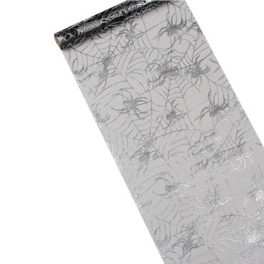 Chemin de Table Organza - Toiles d'Araignée Noir Chemin de Table Organza - Toiles d'Araignée Noir