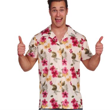 Chemise Hawai Homme Fleurs Taille au choix Jour de Fete Homme Deguisement