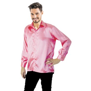 Chemise néon Disco Fluo - Rose 
