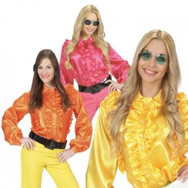 Chemise à volants pour femme - Taille M - Couleur Aléatoire | jourdefete.com Chemise à volants pour femme - Taille M - Couleur Aléatoire | jourdefete.com