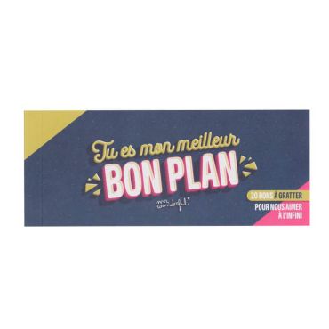 Chéquier de Bons à Gratter - Tu es Mon Meilleur Bon Plan - Mr. Wonderful | jourdefete.com Chéquier de Bons à Gratter - Tu es Mon Meilleur Bon Plan - Mr. Wonderful | jourdefete.com