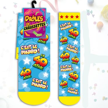 Chaussettes "La 40aine C'est Le Panard !" - Bleu