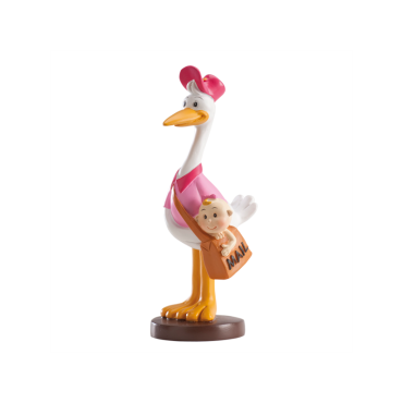 Figurine pour Gâteau Cigogne Facteur - Fille