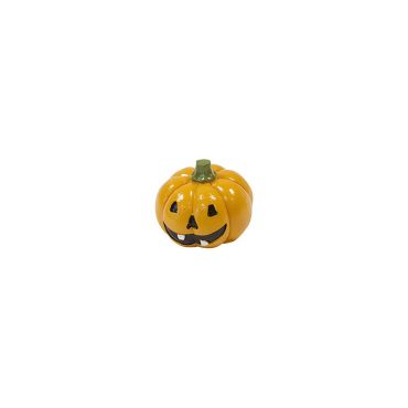 Citrouille en résine décorative avec visage souriant pour Halloween | jourdefete.com