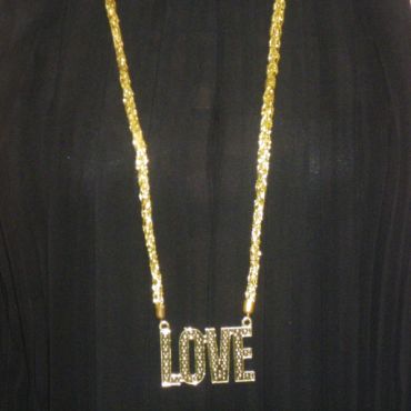 Collier Hippie Love Imitation or 